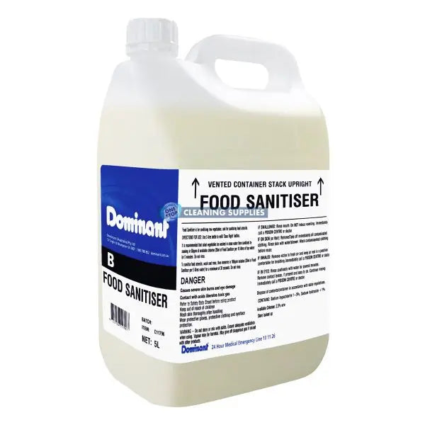 Dominant Food Chlorinated Fruit and Vegetable Sanitiser 5 Litre