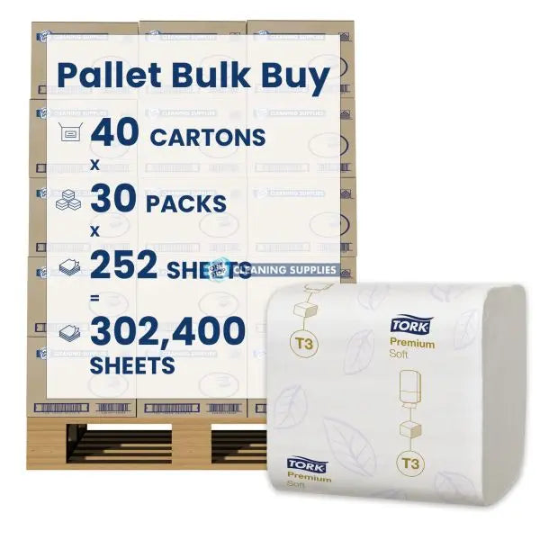 Tork Soft Folded Toilet Paper 2 Ply 30 Packs