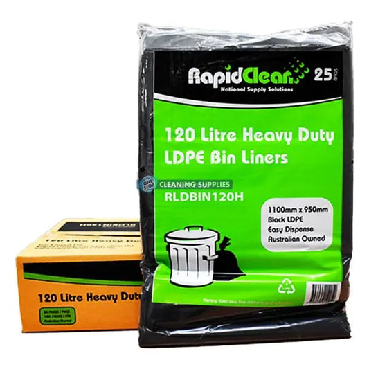 Rapid Clean Heavy Duty Garbage Bags 100 Pack
