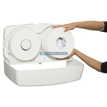 Kimberly Clark Aquarius Twin Jumbo Toilet Roll Dispenser