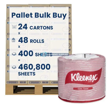Kleenex Deluxe Toilet Tissue 48 Toilet Rolls 400 Sheets