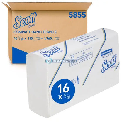 Scott Control Compact Hand Towels White 1 Ply 16 Packs