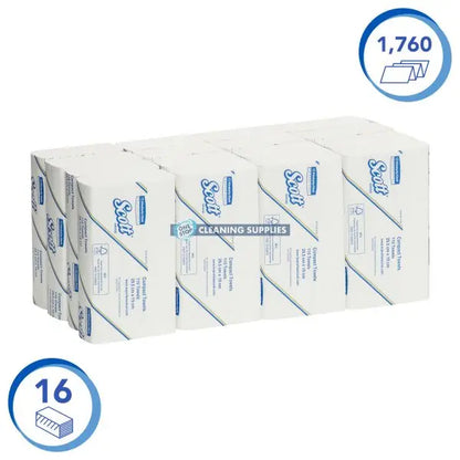 Scott Control Compact Hand Towels White 1 Ply 16 Packs