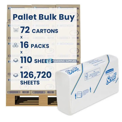 Scott Control Compact Hand Towels White 1 Ply 16 Packs
